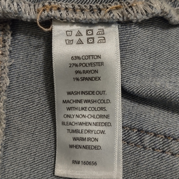 NWT Happily Grey Jeans Pencil Skirt, front split, size 13/30 - Picture 8 of 10